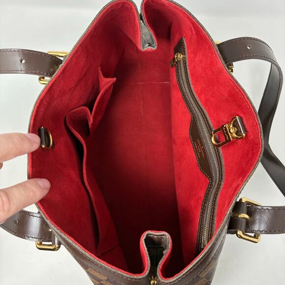 Louis Vuitton Hampstead MM tote bag in Damier Ebene canvas - Picture 11 of 16